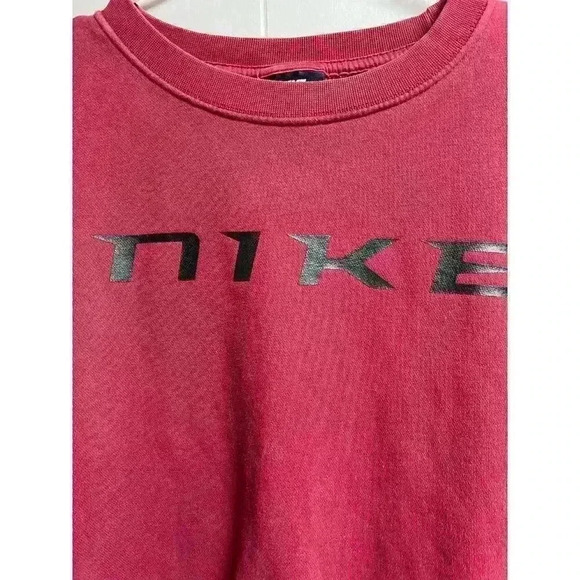 Nike Women's Sportswear Python Trend Fleece Crewneck Sweatshirt Burgundy Small - Picture 2 of 6